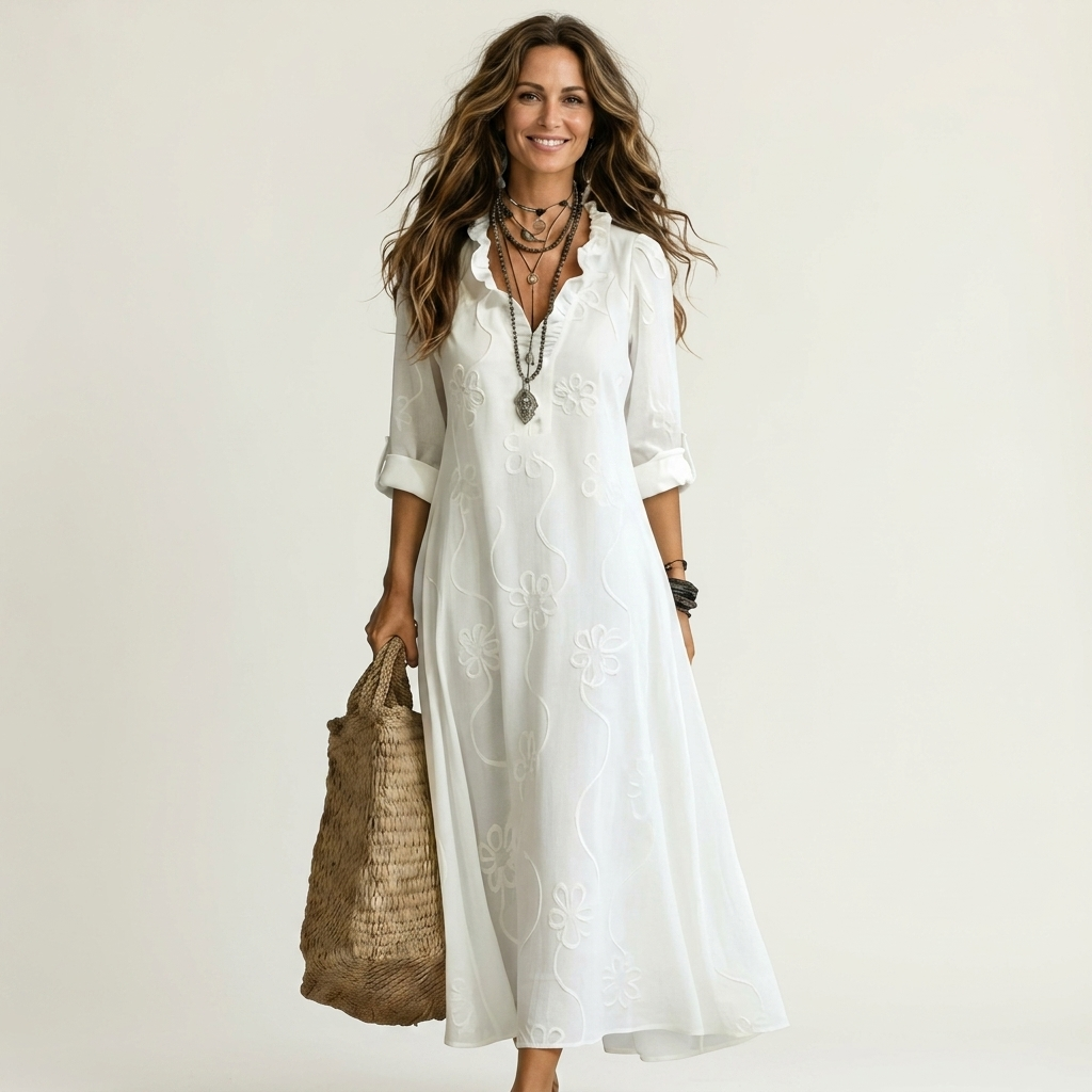 cotton linen maxi dress Vintage Floral Oversized Comfy Linen Deep Pernia's Pop Up Shop -