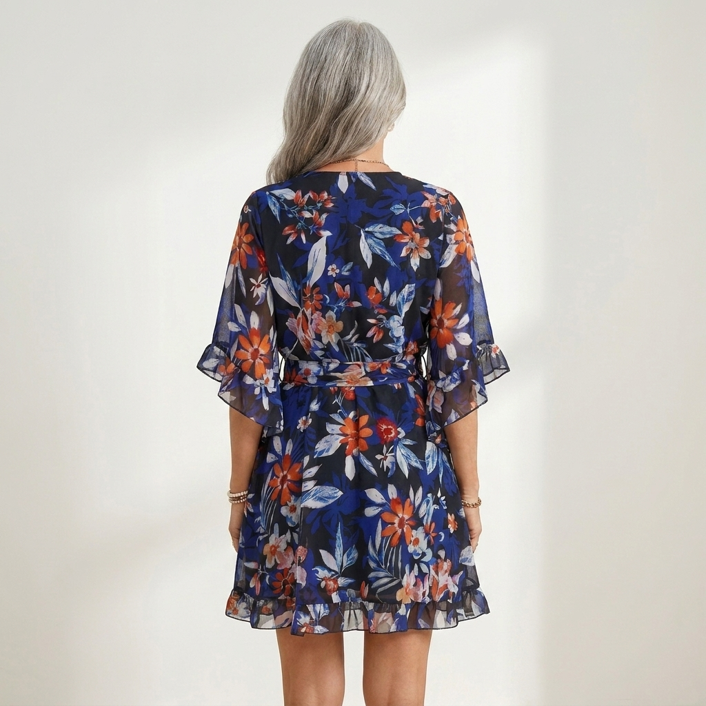 valora chiffon floral print dress Ziara bodycon dresses 2023 Port Authority Women's SuperPro Fashion blooming Color:Brown/White Make any wedding day